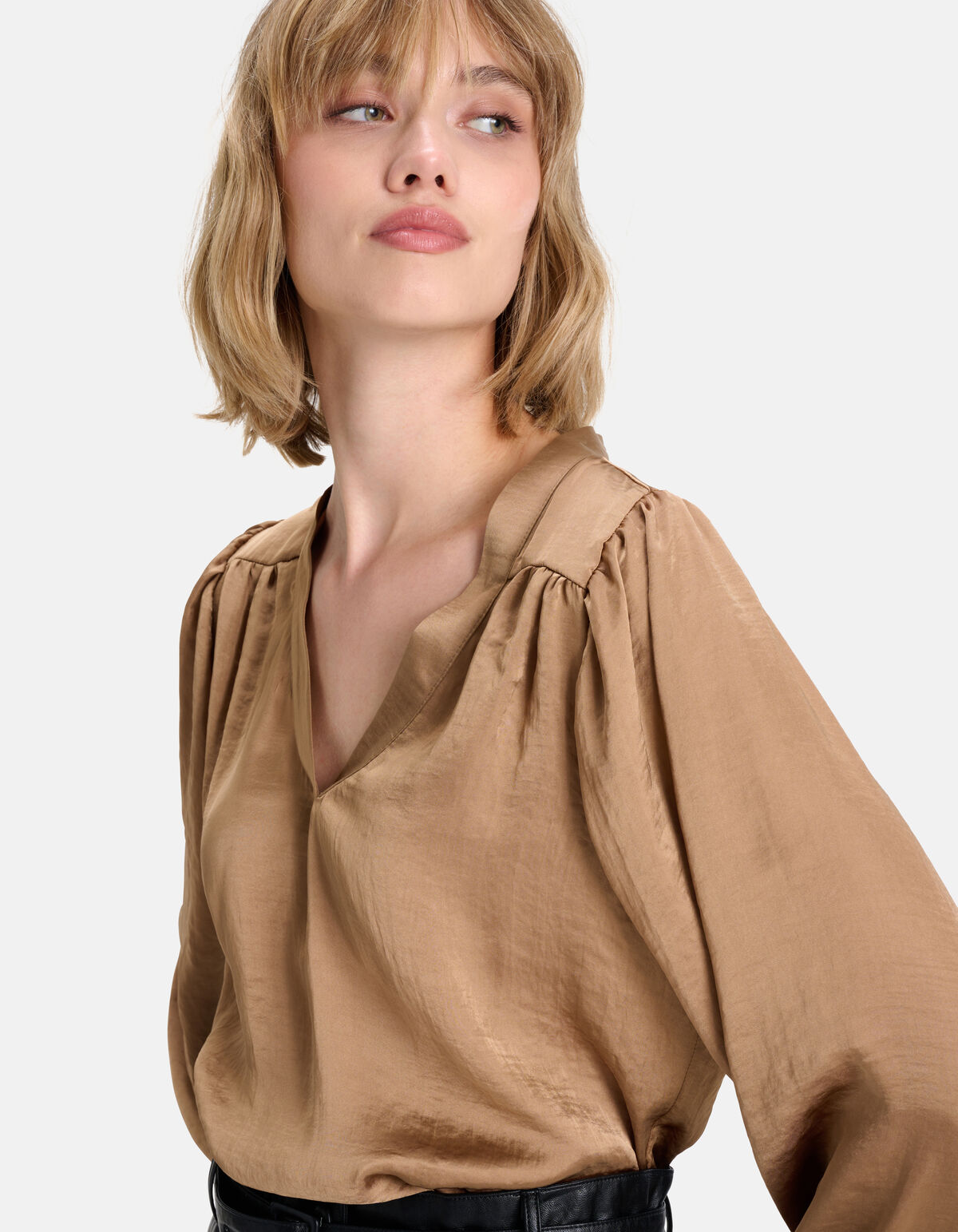 Satinbluse Braun SHOEBY WOMEN