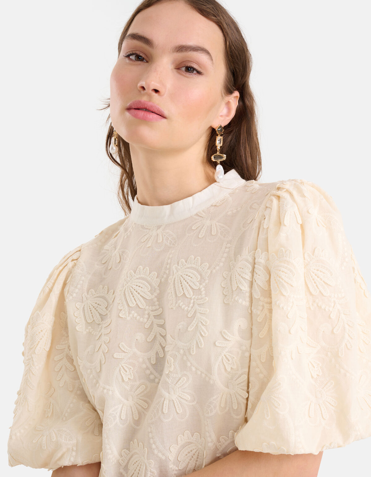 Besticktes Top Off White SHOEBY WOMEN