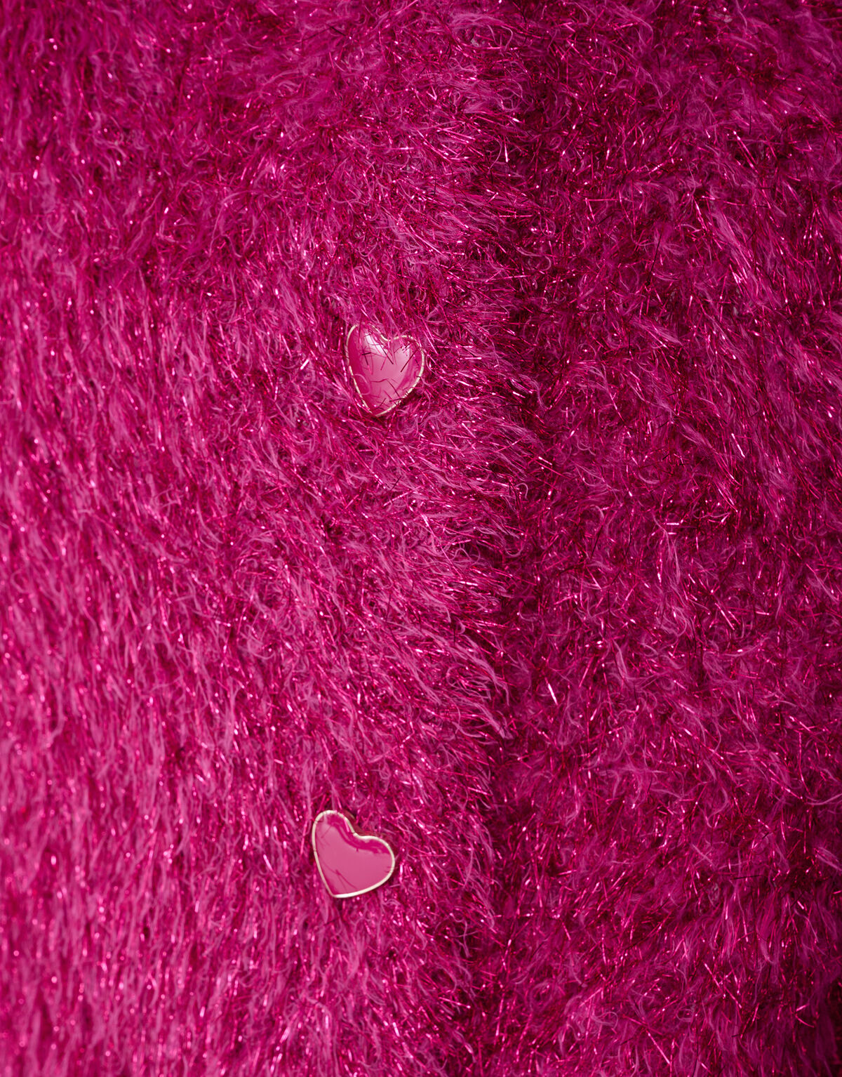 Fluffy Glitter Weste Dunkelrosa SHOEBY GIRLS