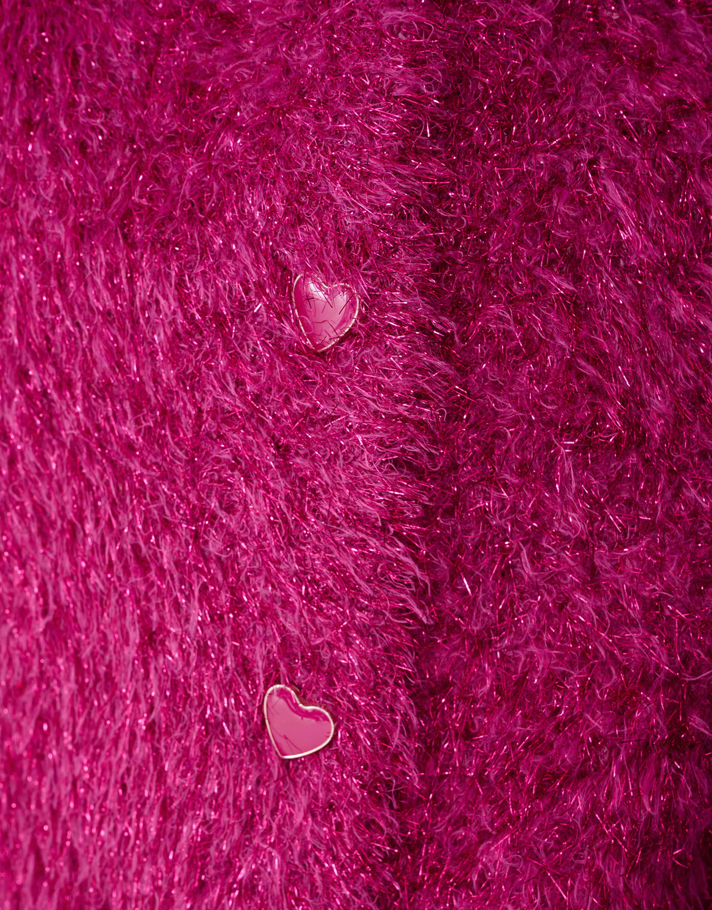 Fluffy Glitter Weste Dunkelrosa SHOEBY GIRLS