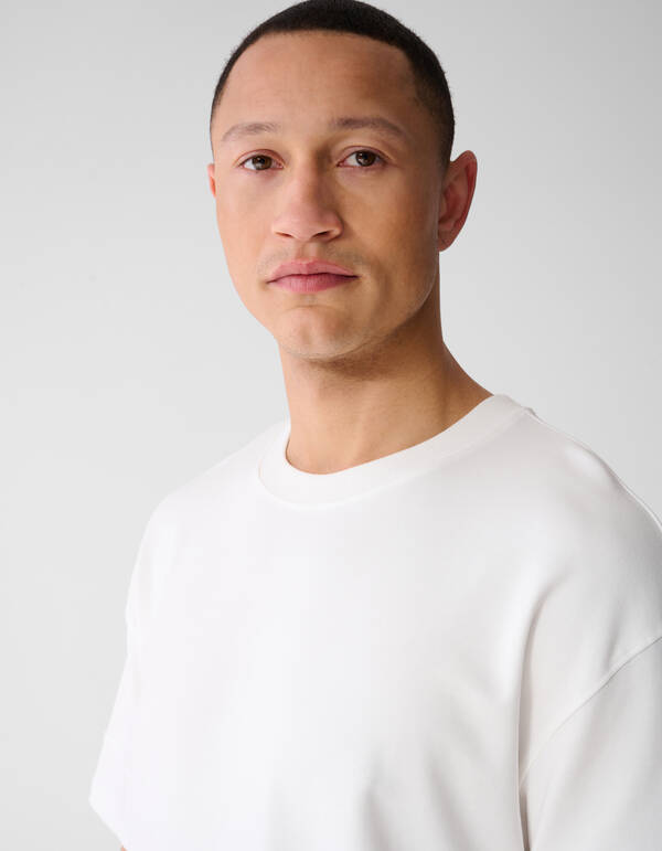 Minimalistisches T-Shirt in Wei&szlig; SHOEBY MEN