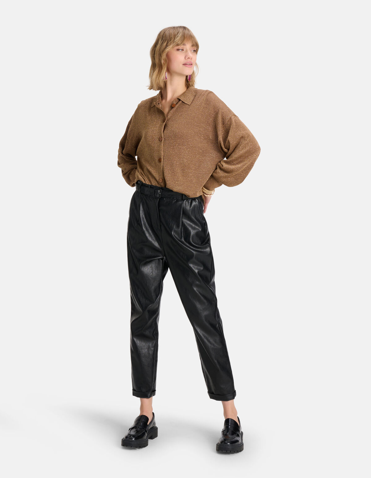 Glitzerbluse Braun SHOEBY WOMEN