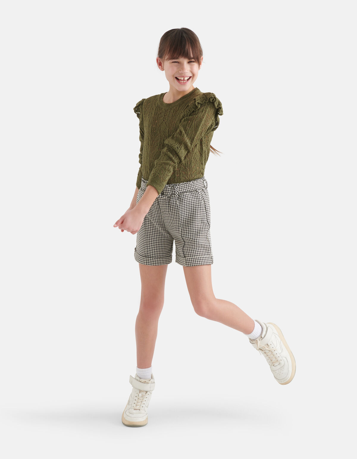 Ajour Top Dunkelgr&uuml;n SHOEBY GIRLS