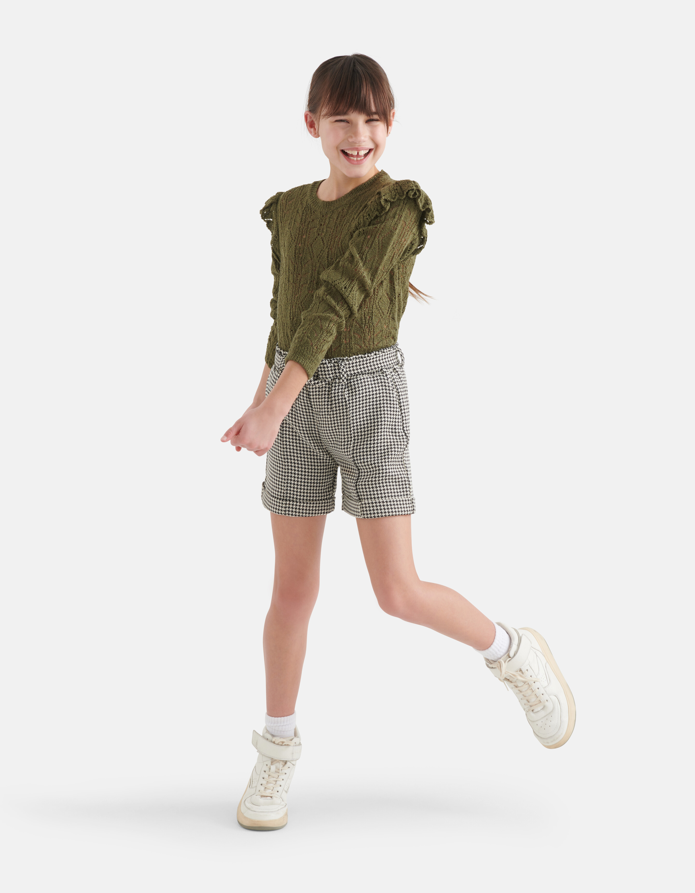 Ajour Top Dunkelgrün SHOEBY GIRLS