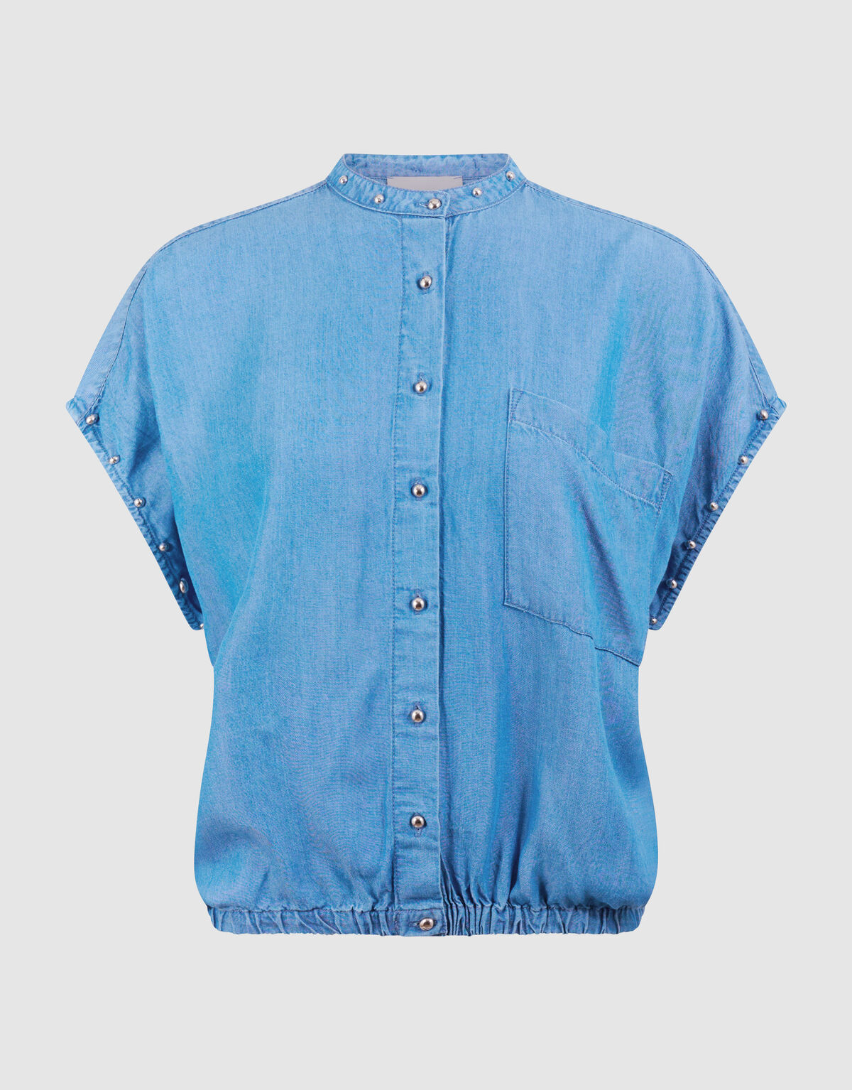 Studs Denim Bluse Blau SHOEBY WOMEN