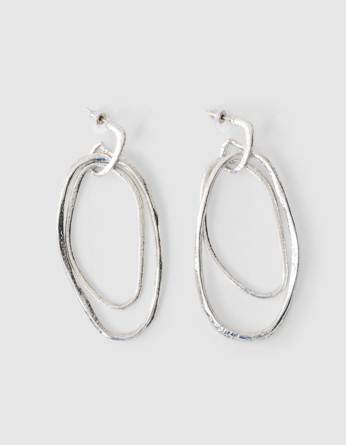 Ovale Ohrringe Silber SHOEBY ACCESSOIRES