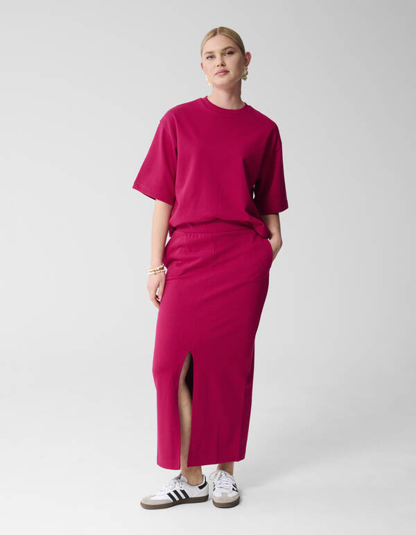 Maxi-Sweat-Rock Rosa/Rot SHOEBY WOMEN