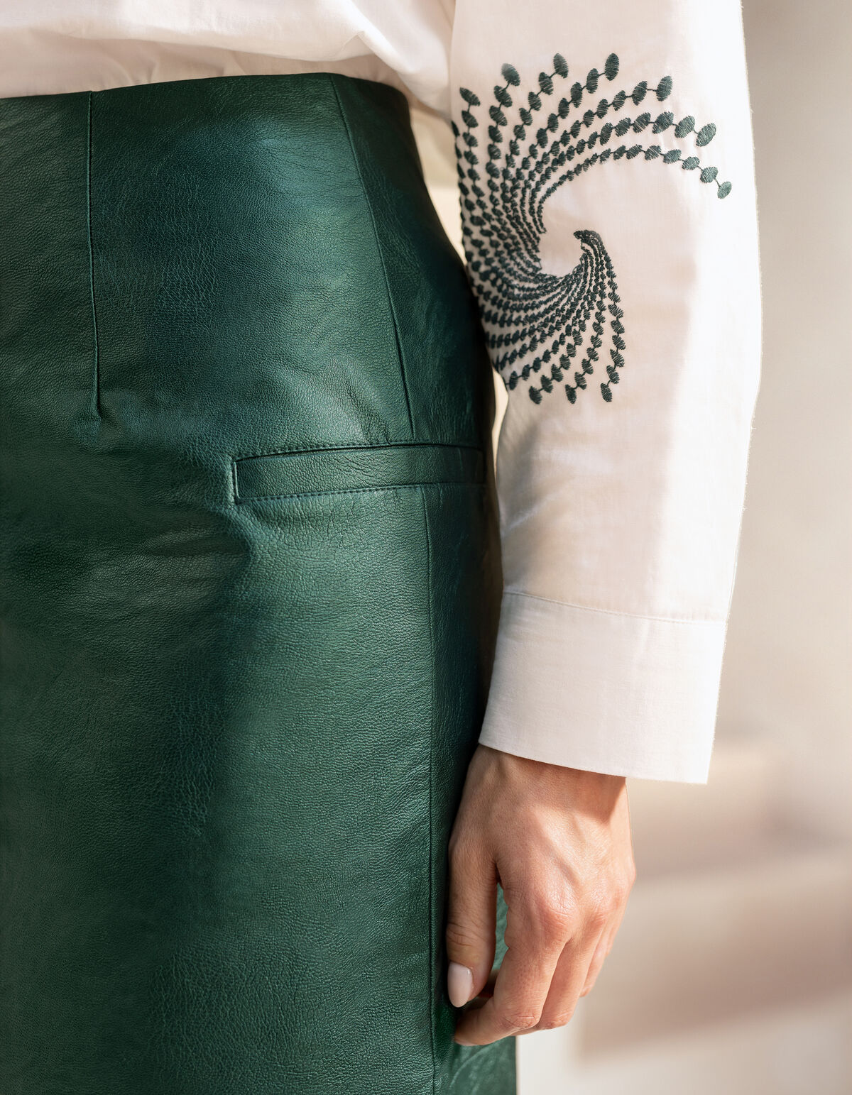 Metallischer Maxirock Grün By Mieke SHOEBY WOMEN