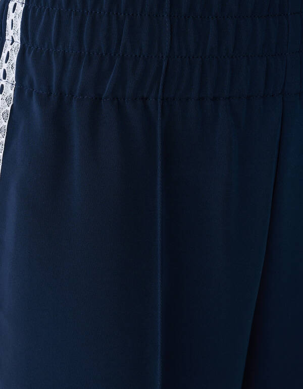 Kanten Wide-Leg-Hose Dunkelblau SHOEBY WOMEN