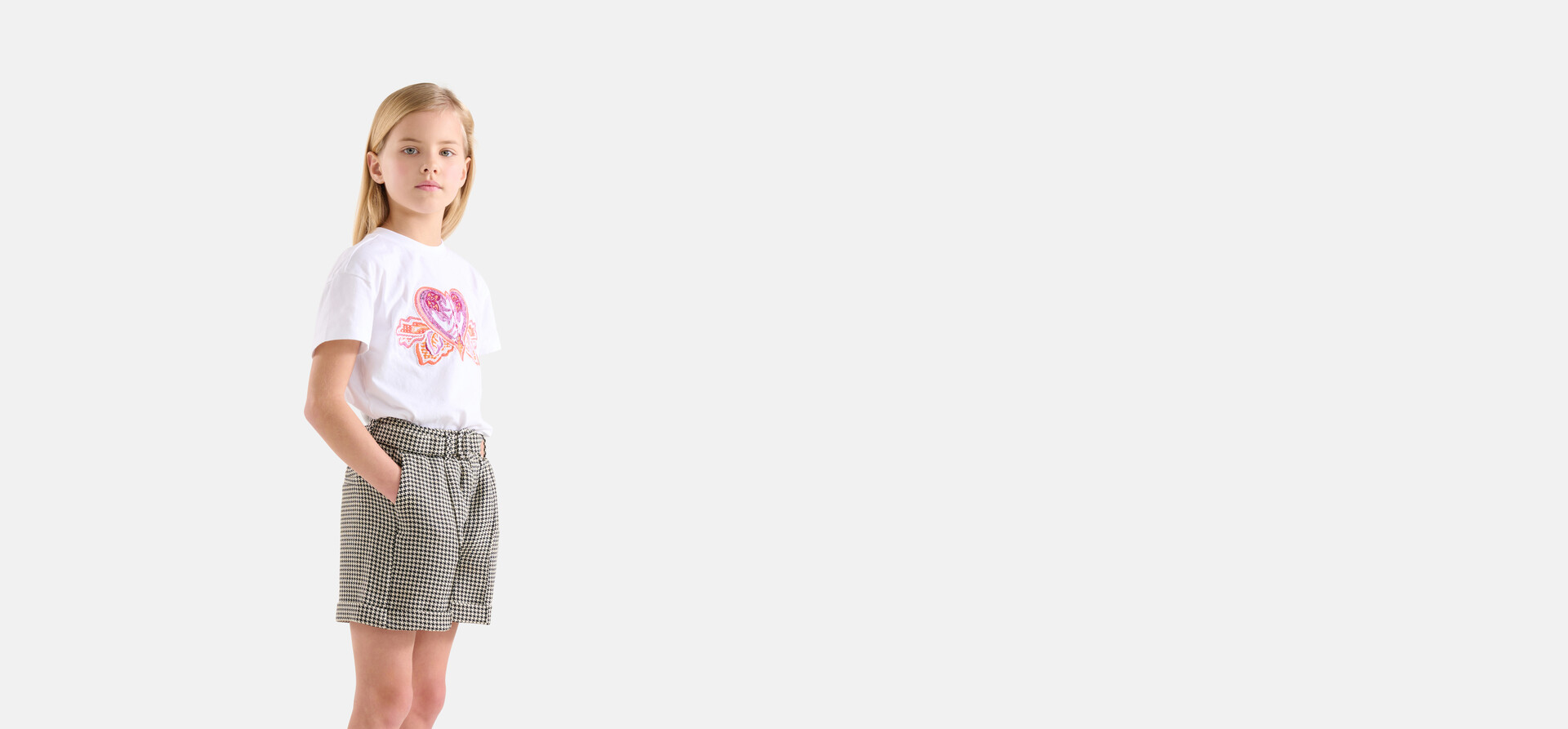 Pied-De-Poule Kurz Schwarz/Weiß SHOEBY GIRLS
