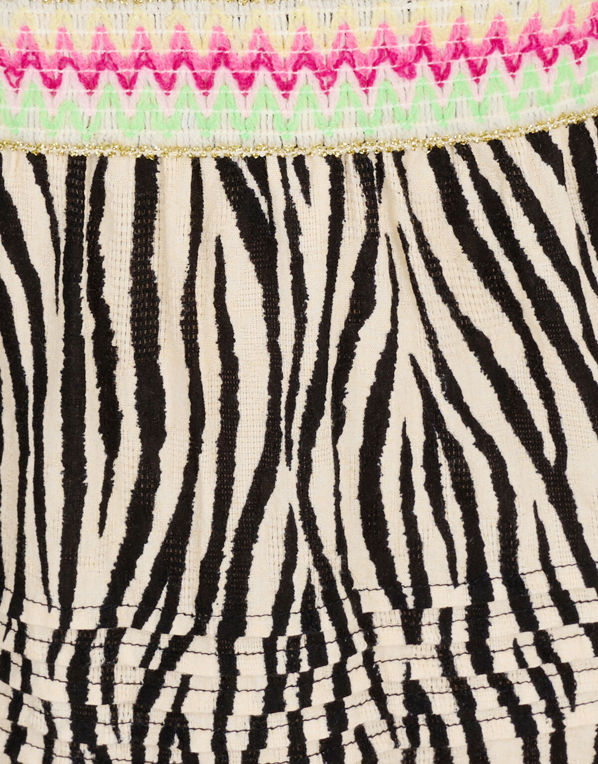Zebra Print Kleid Schwarz/ Off-white SHOEBY GIRLS