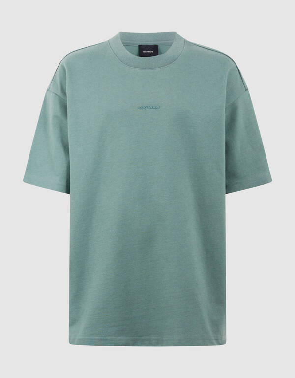 Minimal Text T-Shirt Gr&uuml;n SHOEBY BOYS