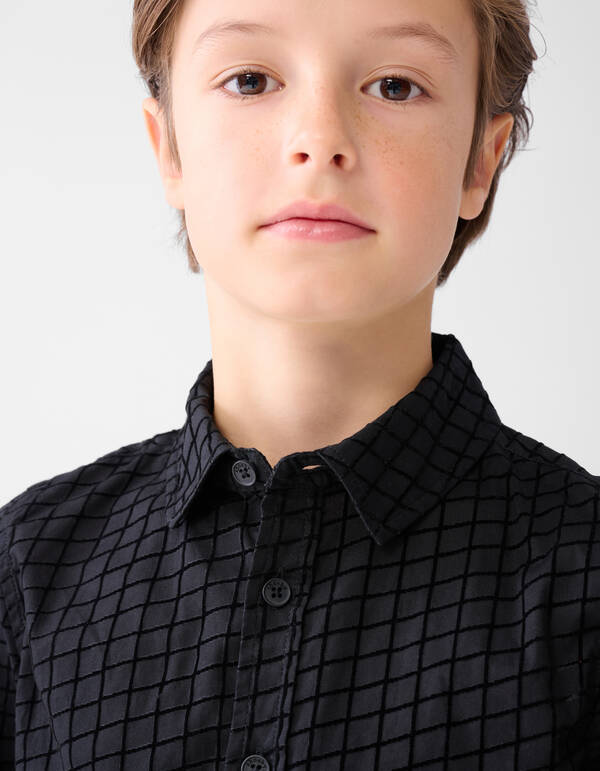 Flockdruck Shirt Schwarz SHOEBY BOYS