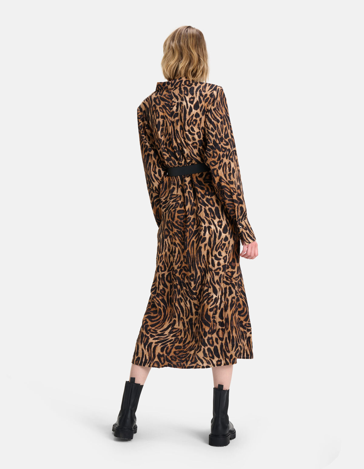 Midikleid mit Leopardenmuster Braun SHOEBY WOMEN