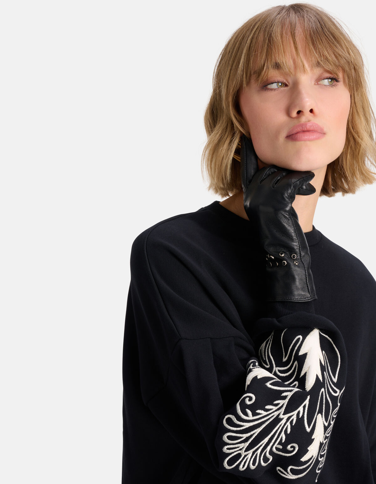 Handschuhe mit Strasssteinen Schwarz SHOEBY ACCESSOIRES