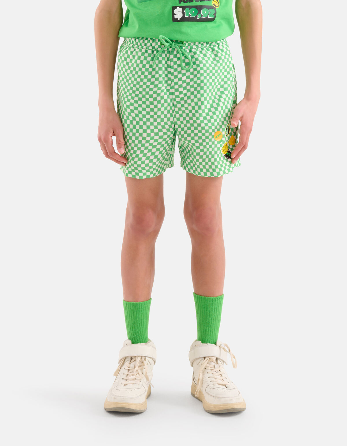 Blockdruck-Badehose Grün SHOEBY BOYS