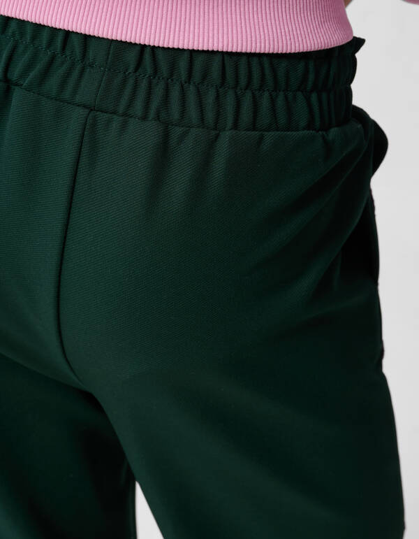 Sportliche Hose mit weitem Bein Dunkelgrün SHOEBY GIRLS