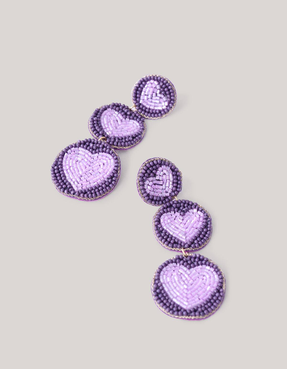 Dreifache Herz-Ohrringe Lila SHOEBY ACCESSOIRES