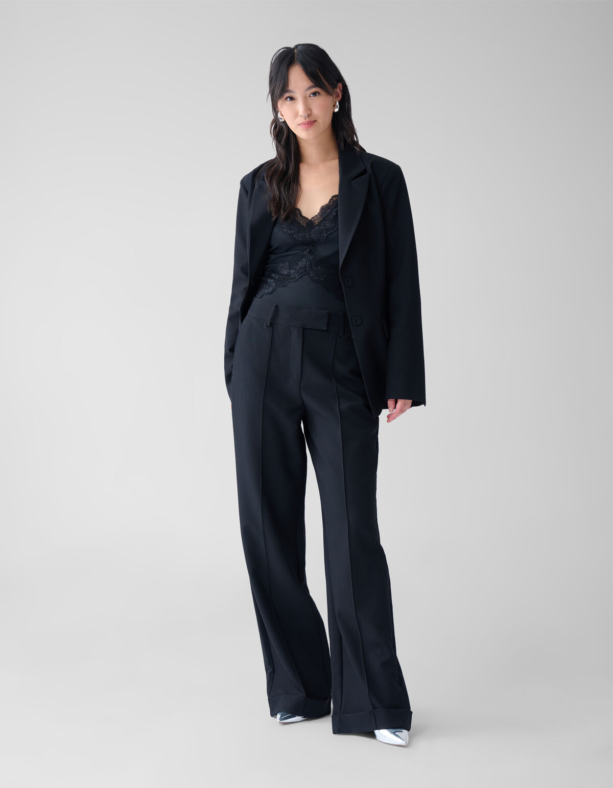 Turnup-Hose Schwarz von Fred SHOEBY WOMEN