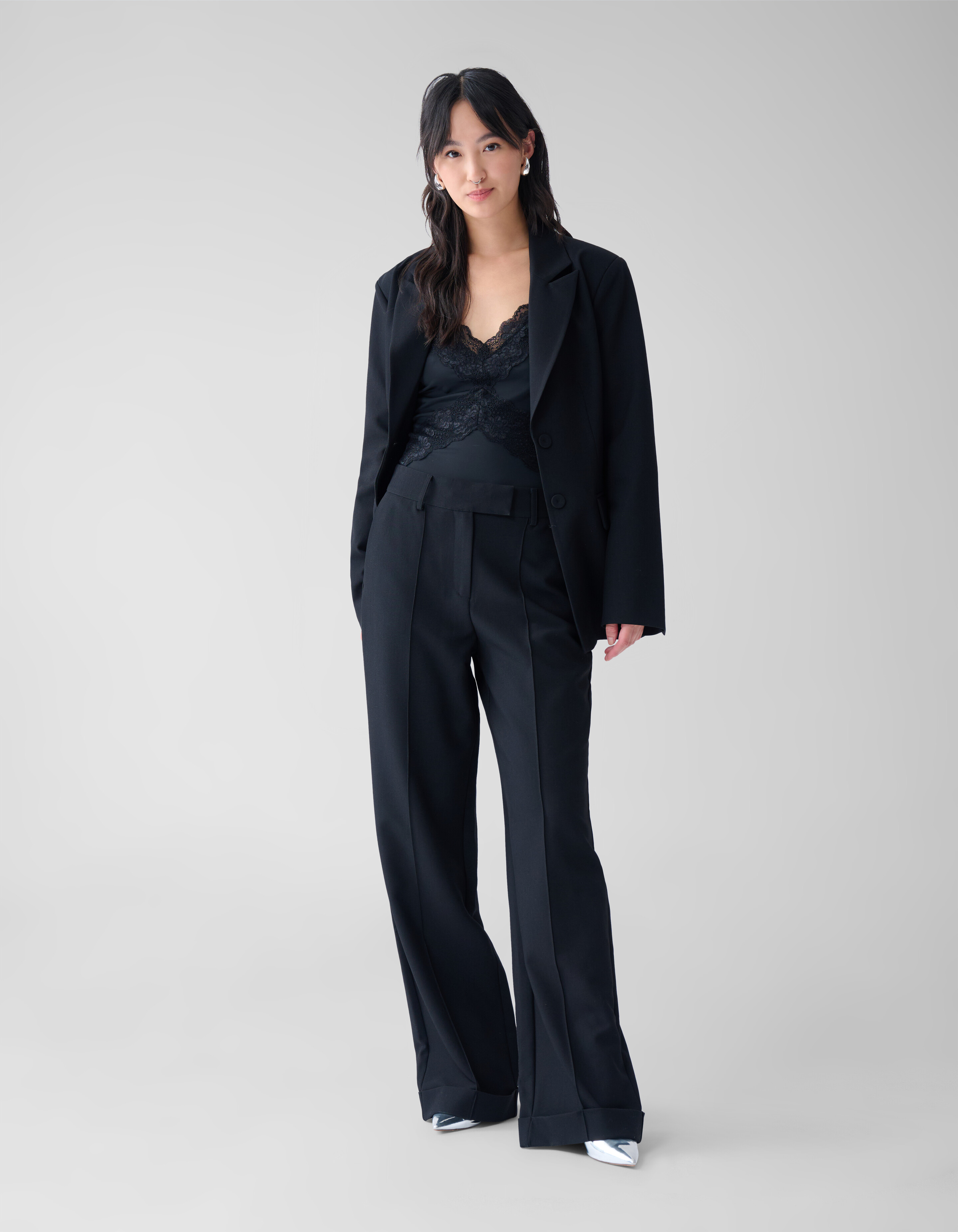 Turnup-Hose Schwarz von Fred SHOEBY WOMEN
