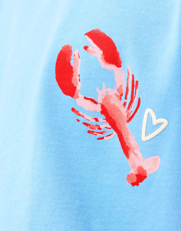 Cancer Artwork T-Shirt Hellblau SHOEBY GIRLS