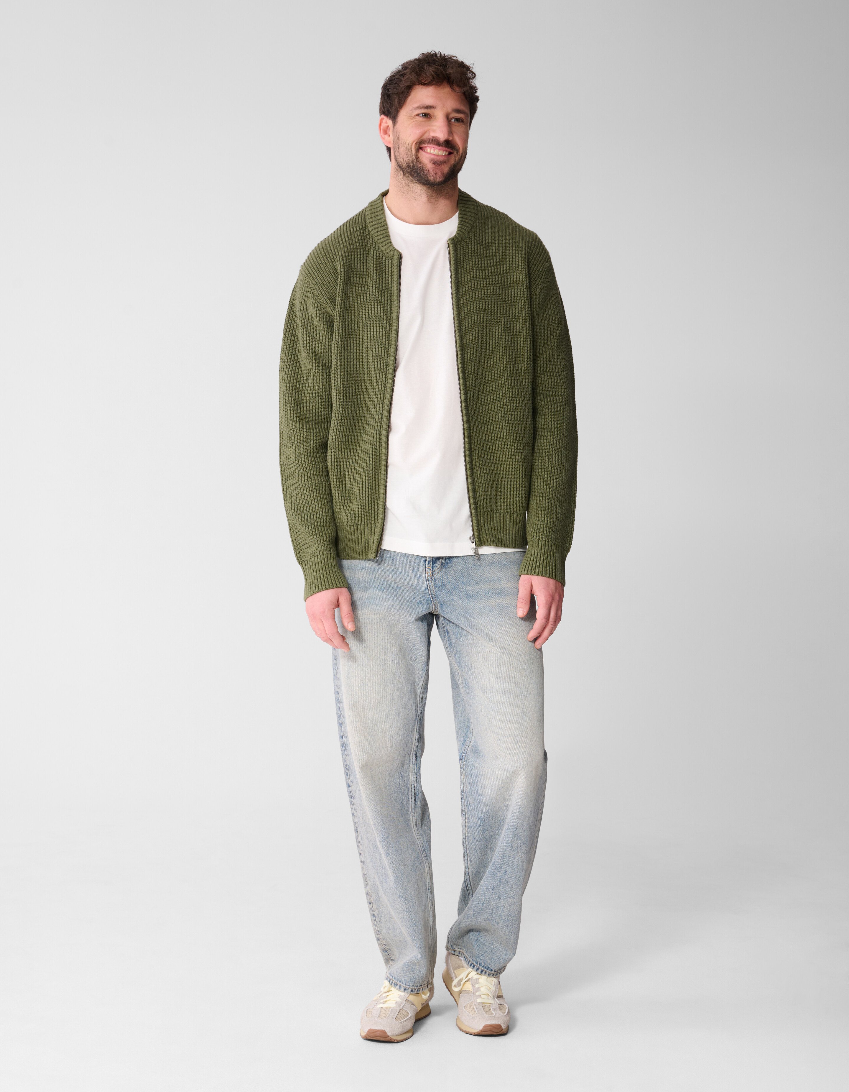 Strickjacke Khaki SHOEBY MEN