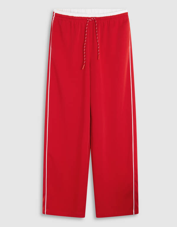 Sportliche Bundhose mit weitem Bein Rot SHOEBY WOMEN