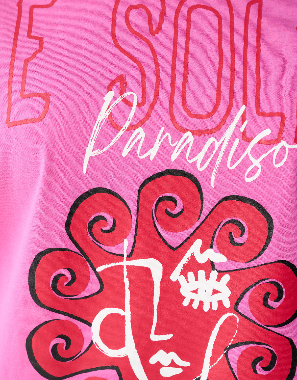 Le Soleil Kunstwerk T-shirt Rosa SHOEBY WOMEN