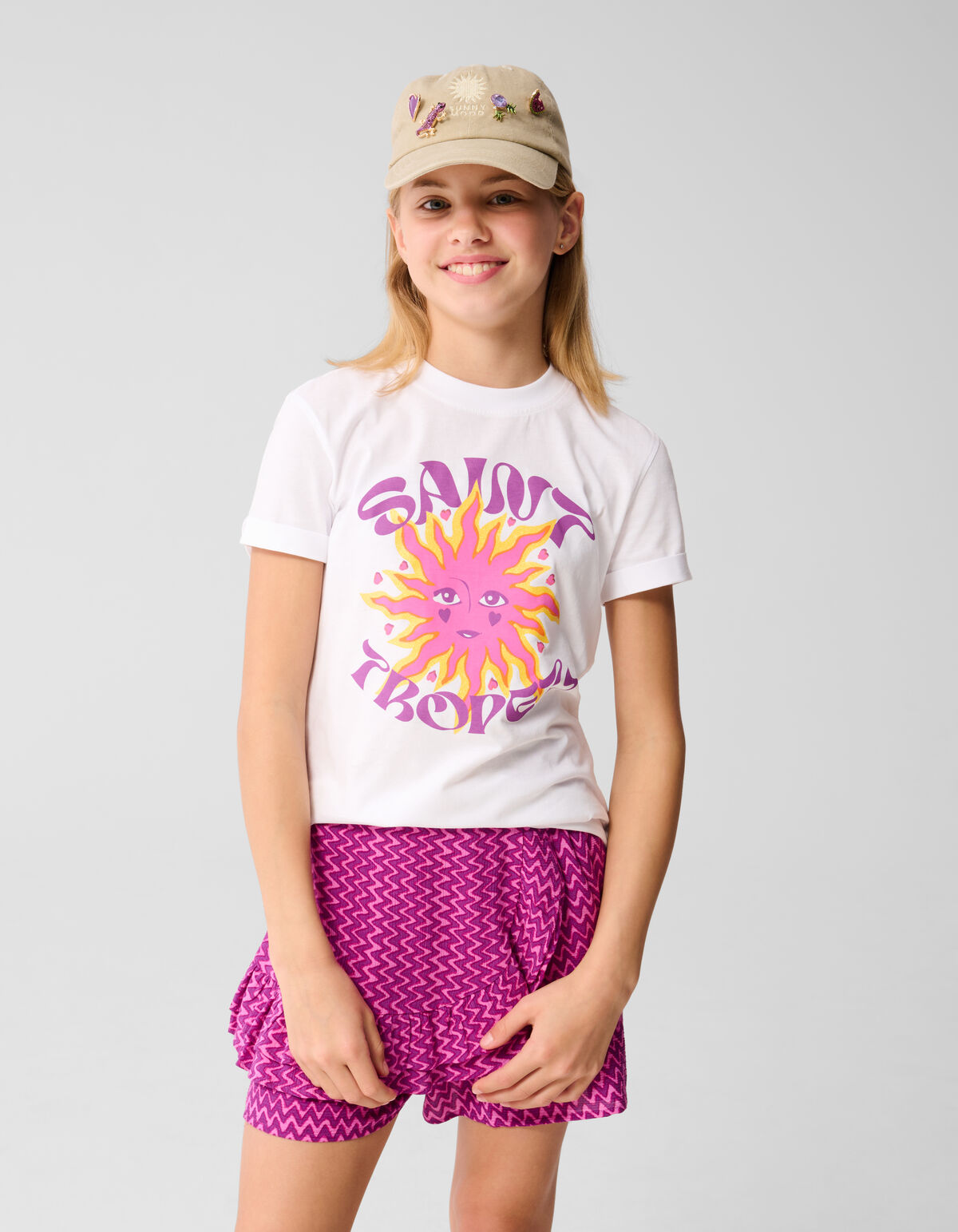 Saint Topez Artwork T-shirt Weiß SHOEBY GIRLS