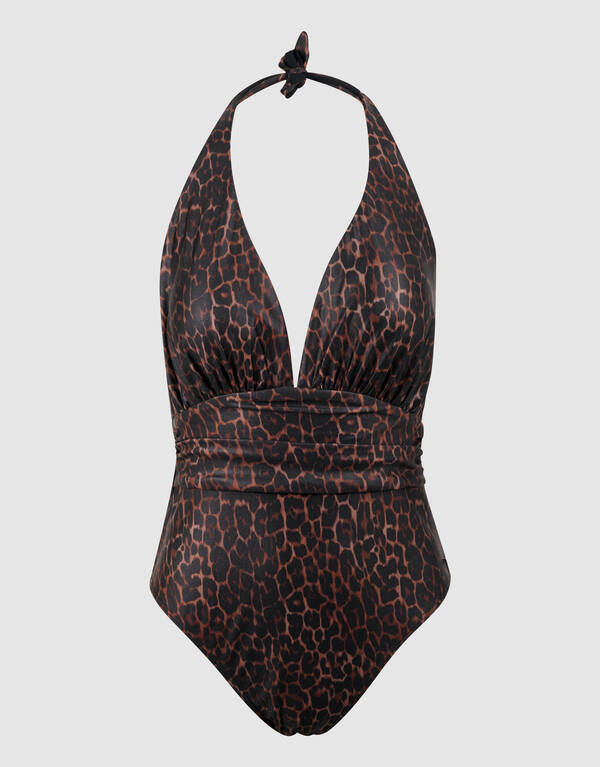 Leopard Badeanzug Dunkelbraun SHOEBY ACCESSOIRES