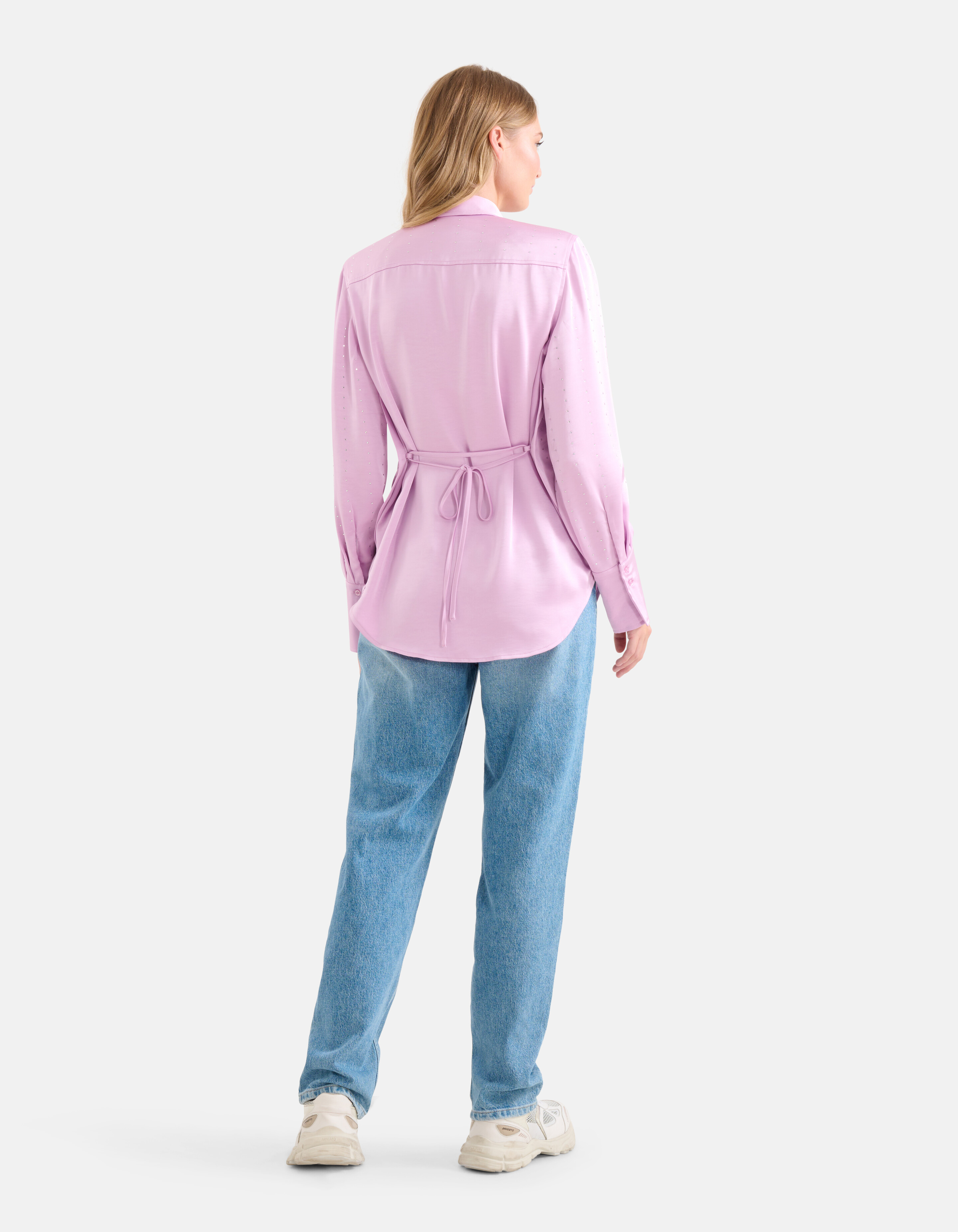 Satin Strass Bluse Hellrosa SHOEBY WOMEN
