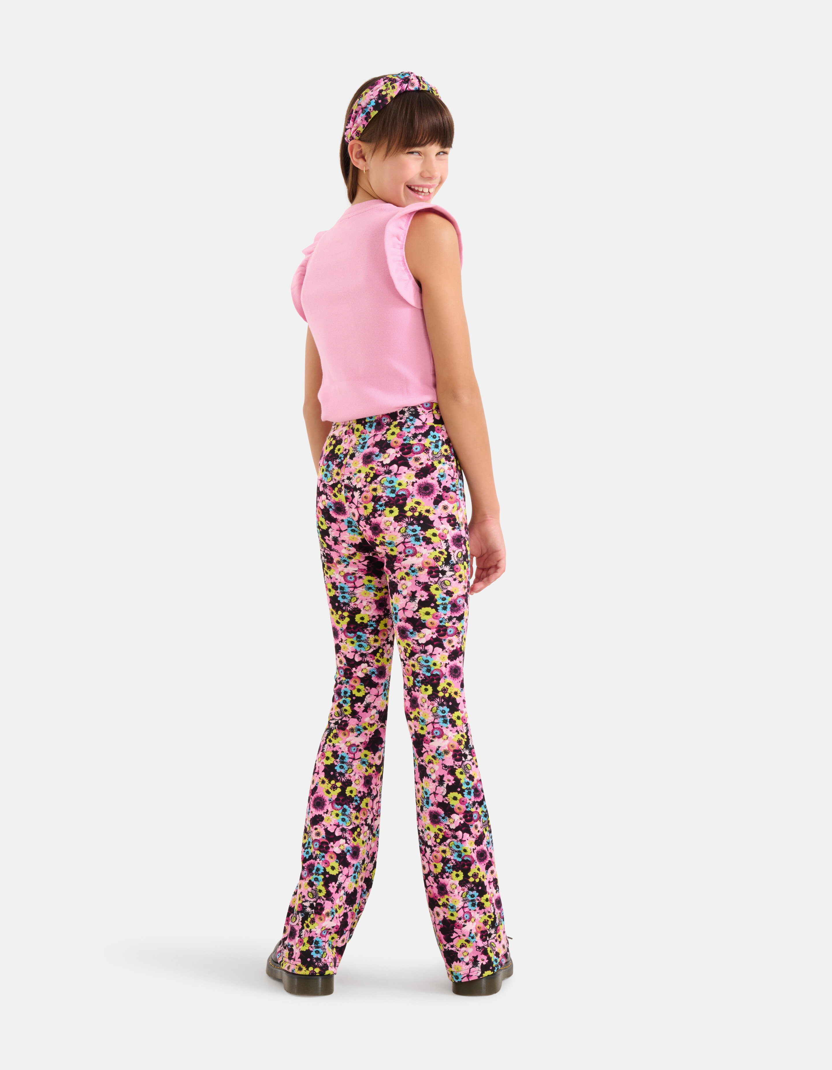 Ruffle Rib Top Rosa SHOEBY GIRLS
