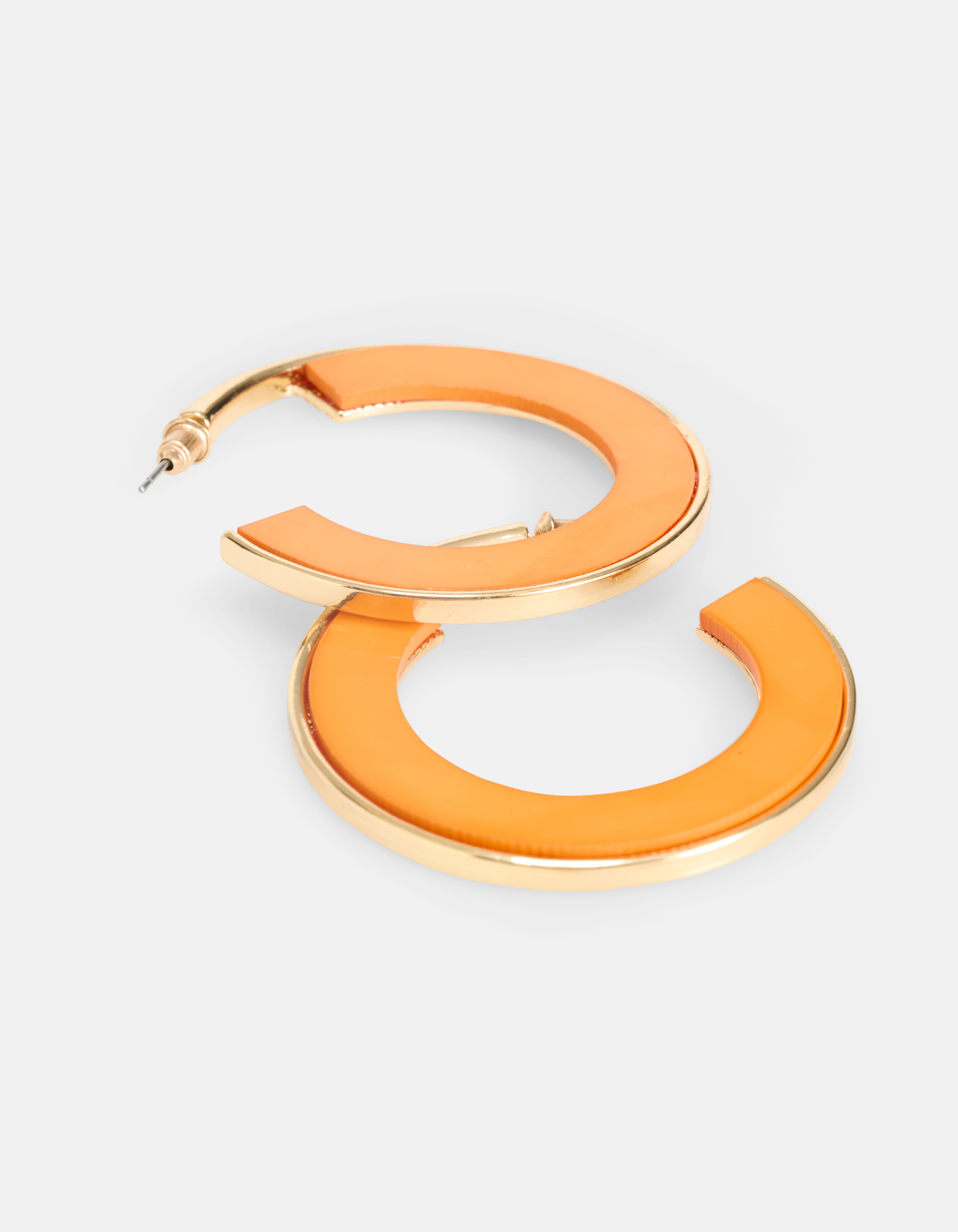 Runde orangefarbene Ohrringe SHOEBY ACCESSOIRES