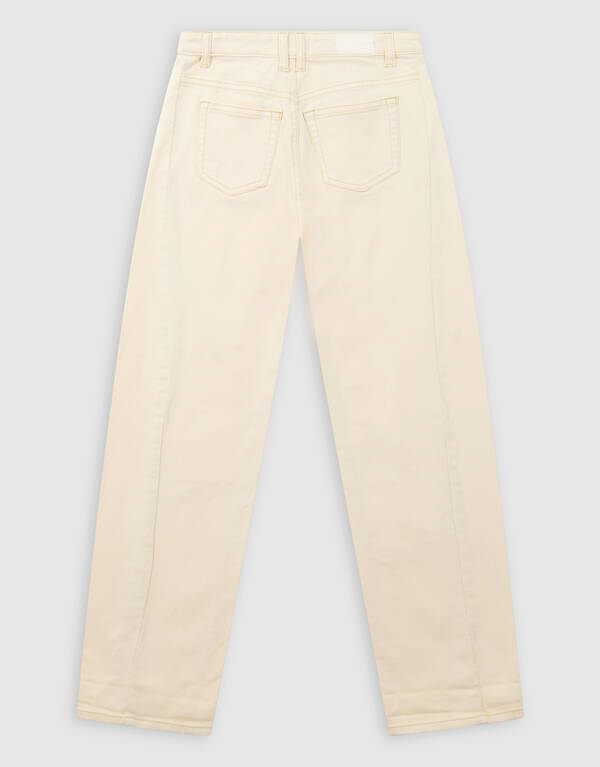 Barrel Fit Jeans Gebrochen Wei&szlig; SHOEBY GIRLS