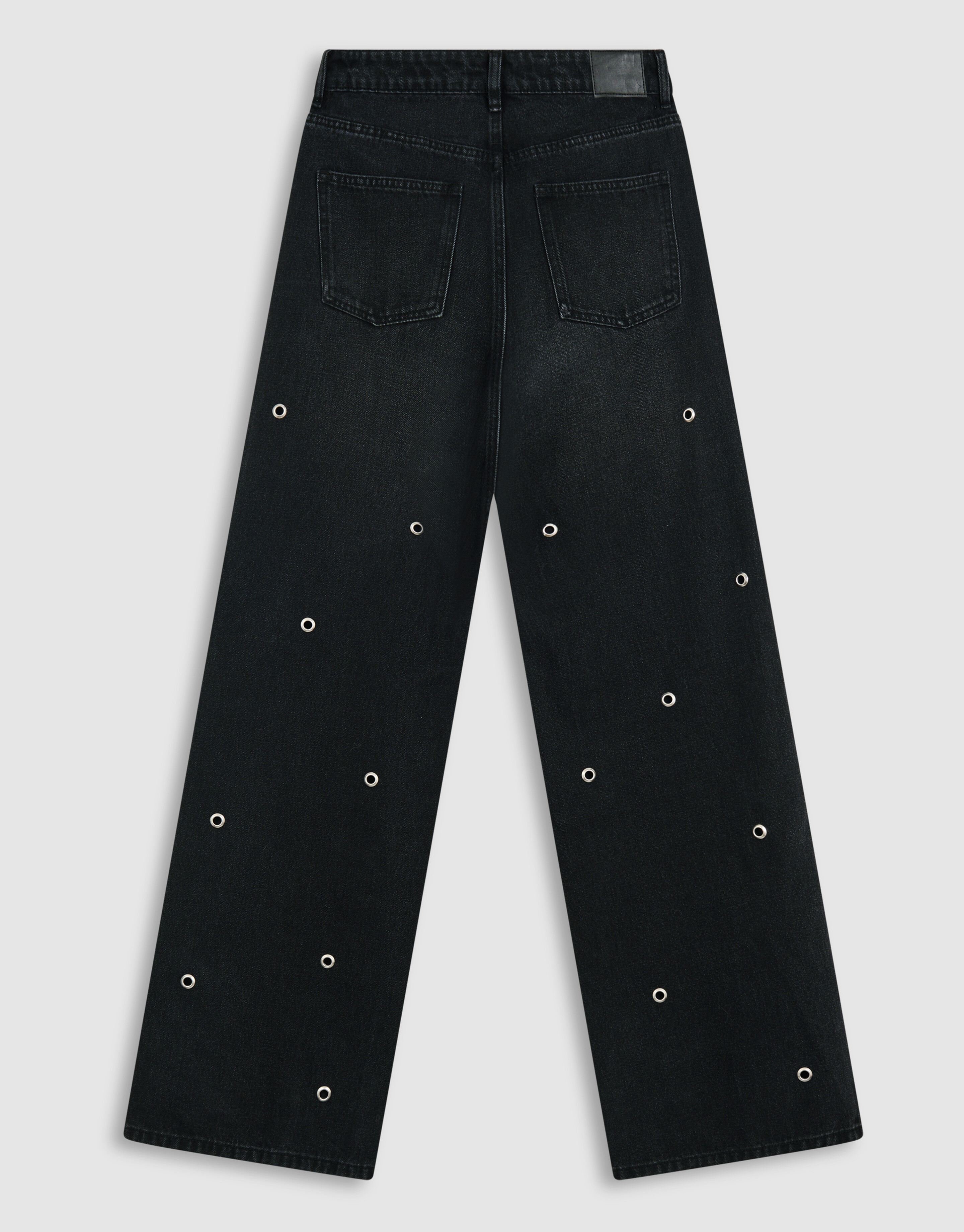 Ösen Gerade Passform Jeans Dunkelgrau SHOEBY WOMEN