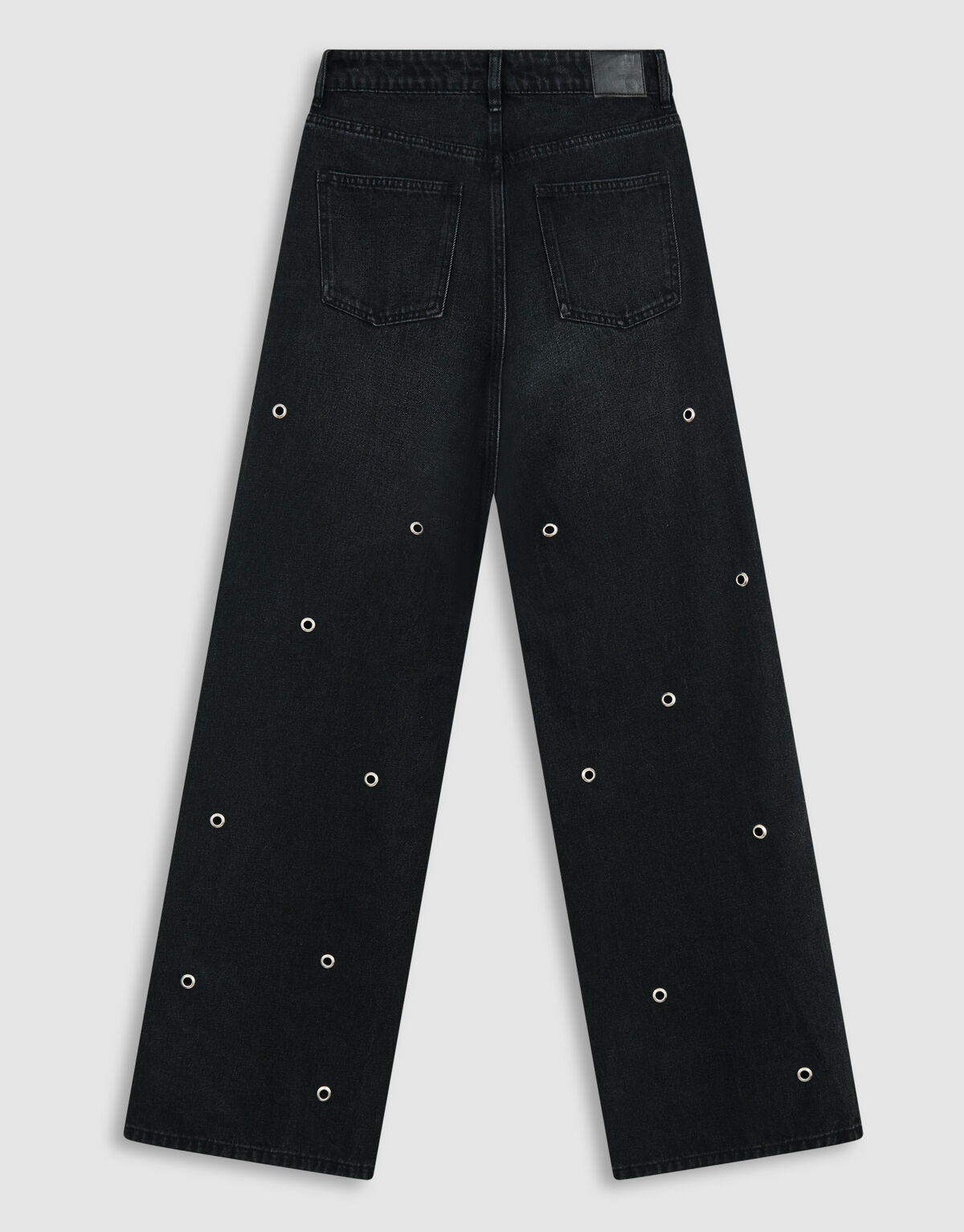 Ösen Gerade Passform Jeans Dunkelgrau SHOEBY WOMEN