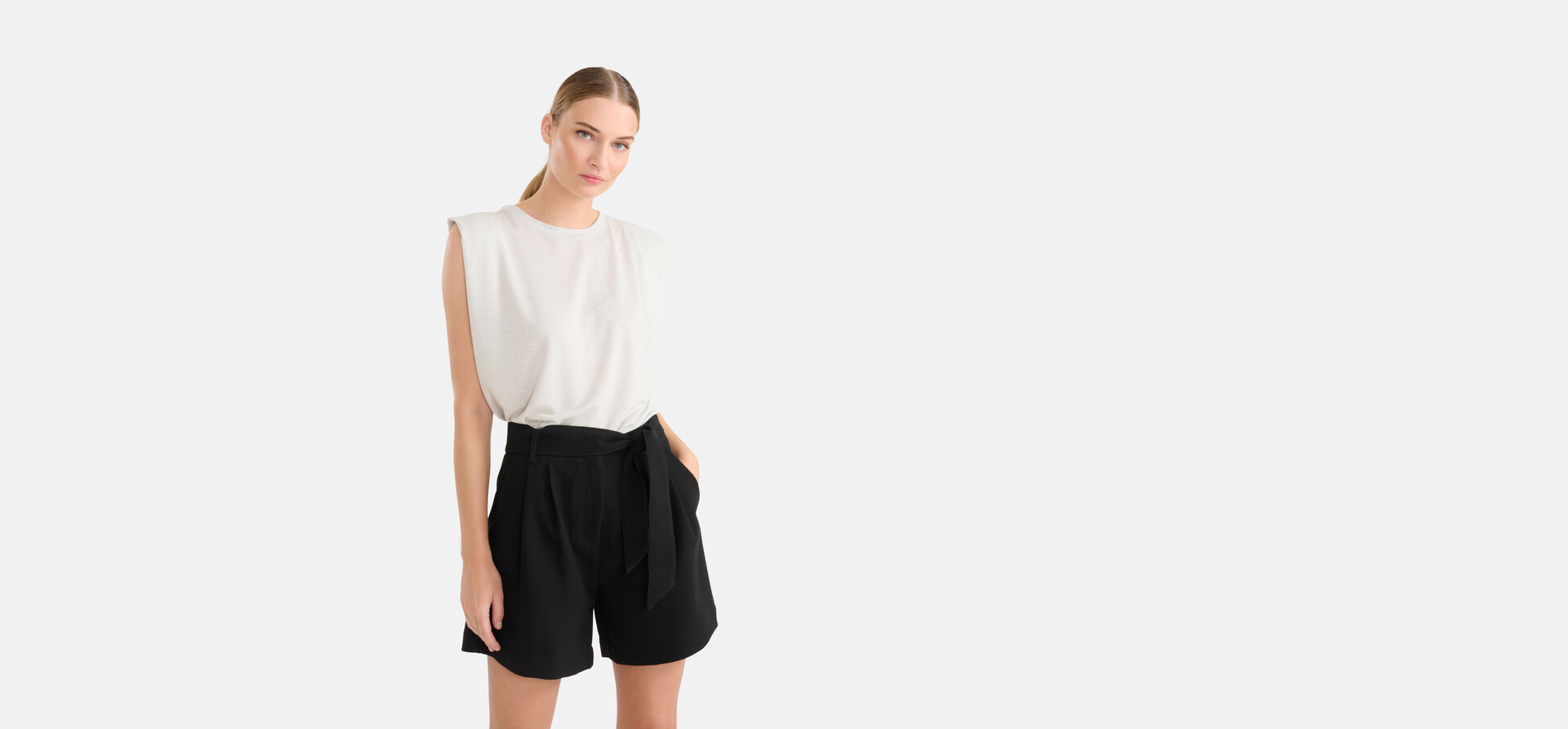 Glitzer-T-Shirt Off White SHOEBY WOMEN