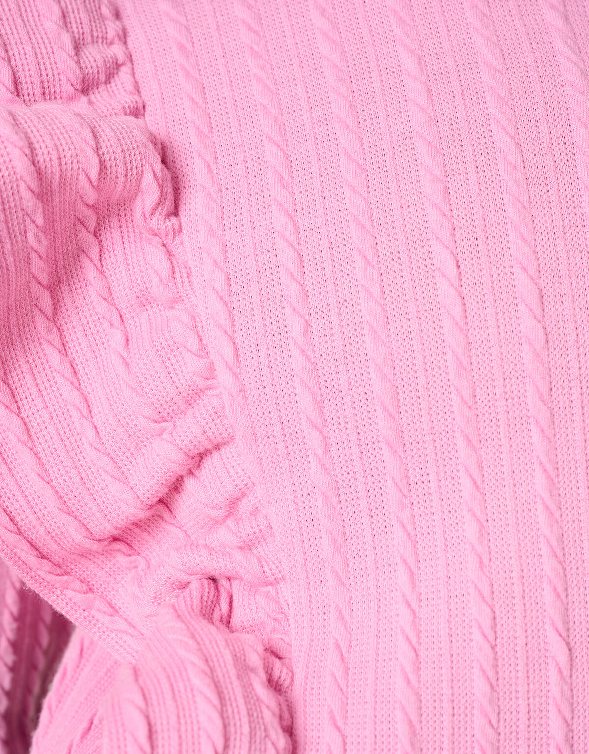 Kabel-R&uuml;schen-Top Rosa SHOEBY GIRLS