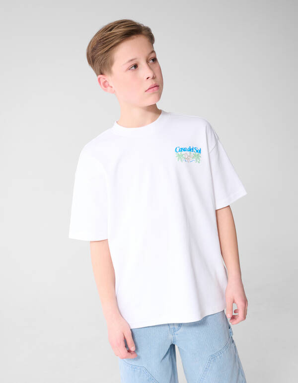 Casa Del Sol Kunst T-Shirt Wei&szlig; SHOEBY BOYS