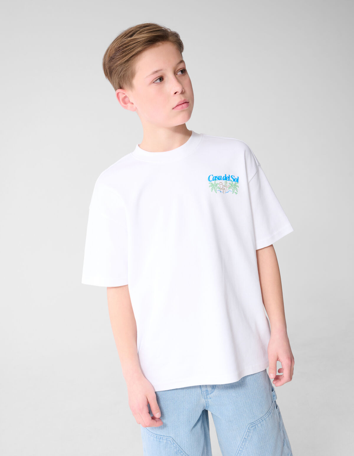 Casa Del Sol Kunst T-Shirt Wei&szlig; SHOEBY BOYS