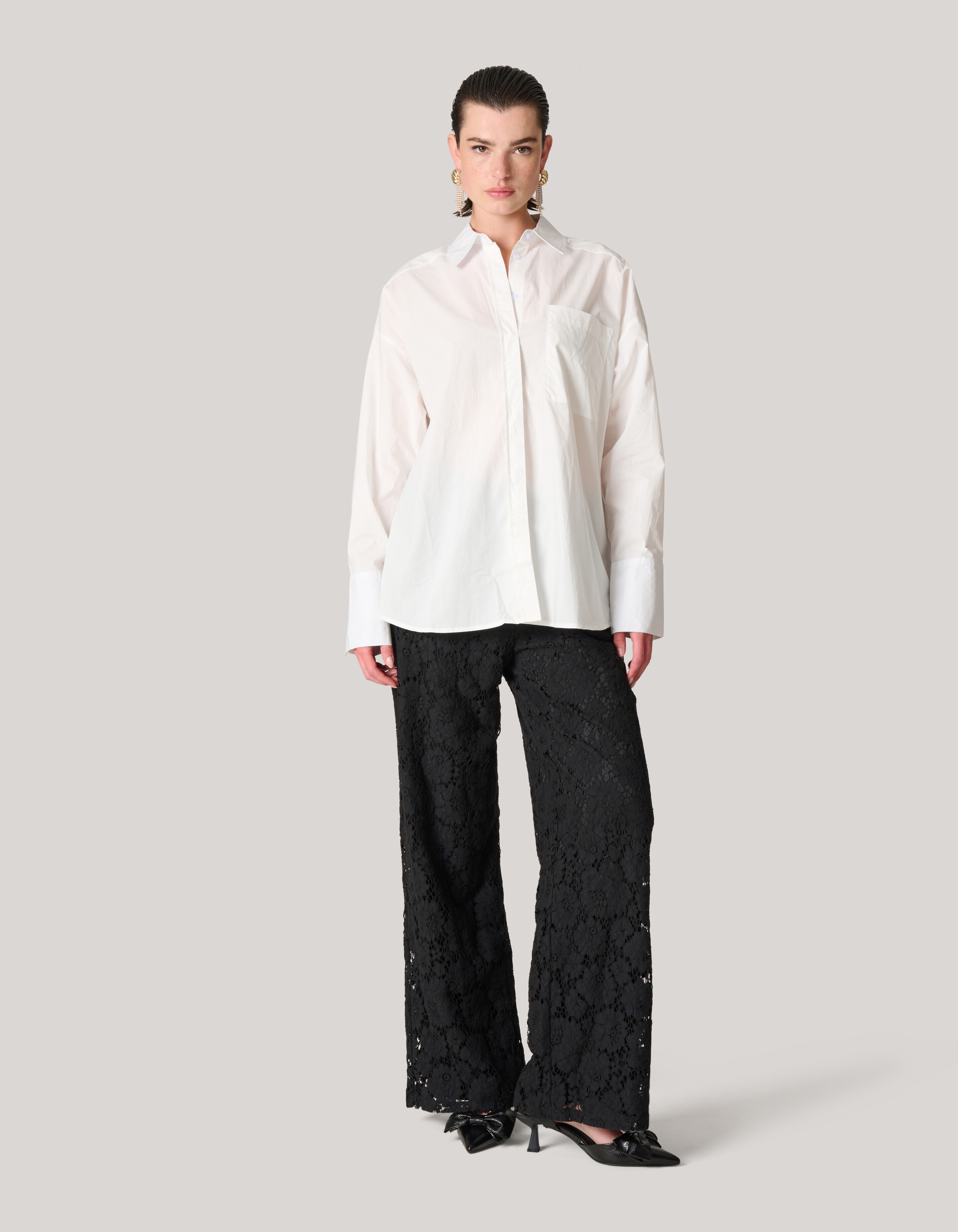Popeline-Bluse Weiß SHOEBY WOMEN