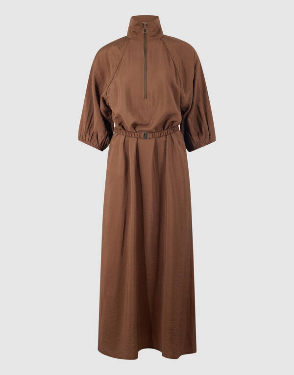 Sportlicher Trainingsanzug Maxi Kleid Braun SHOEBY WOMEN