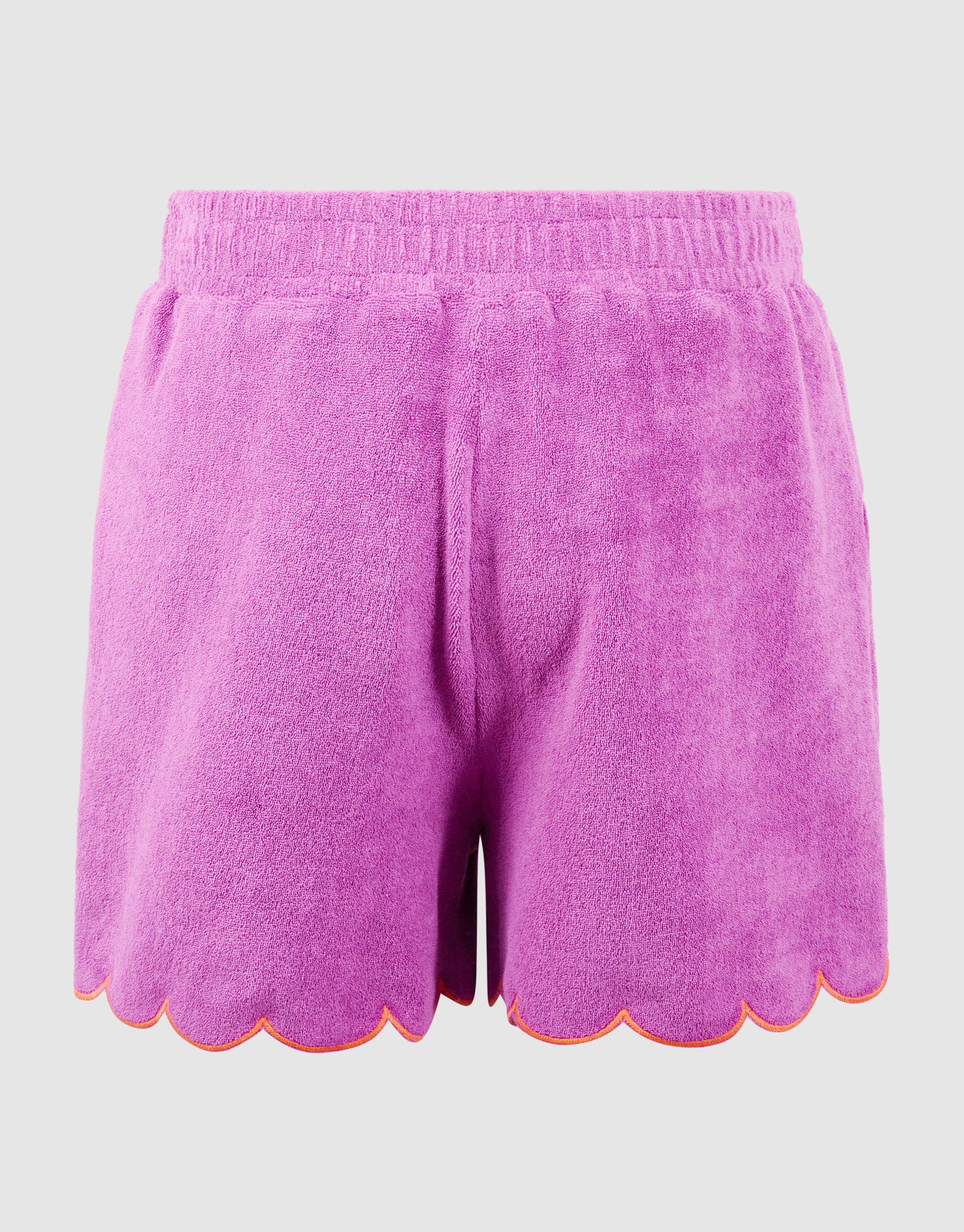 Frottee-Shorts mit Herzmotiv Lila SHOEBY GIRLS