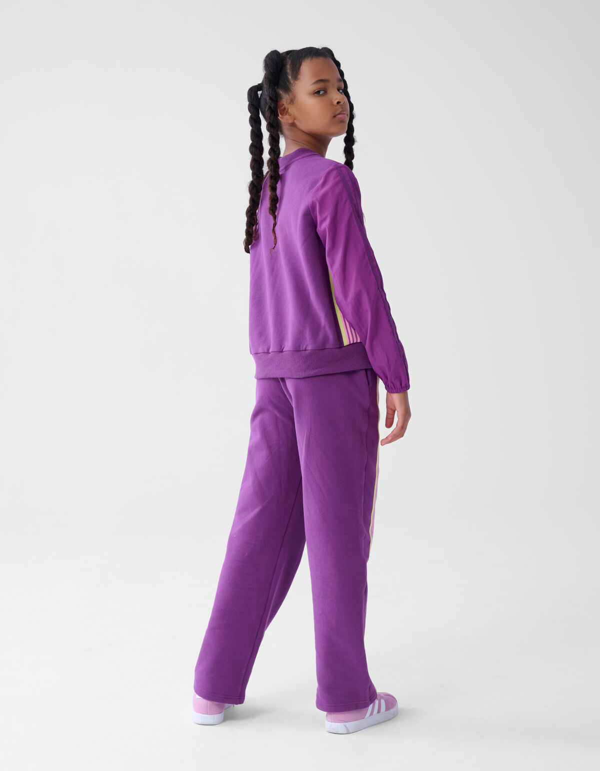 Streifen-Label-Pullover Lila SHOEBY GIRLS