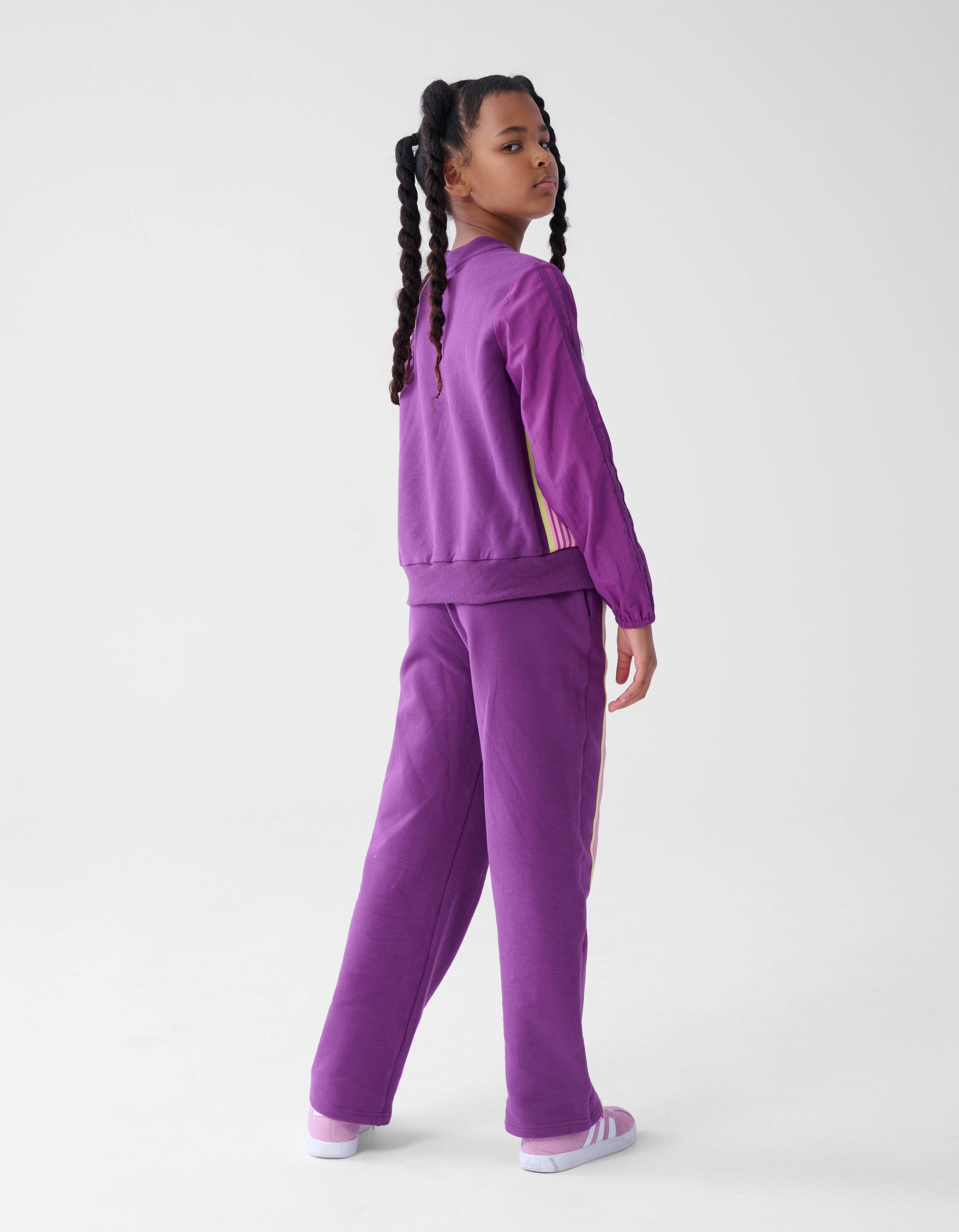 Streifen-Label-Pullover Lila SHOEBY GIRLS