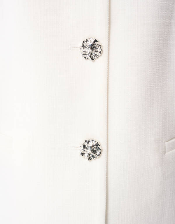 &Uuml;bergro&szlig;es Gilet Off White SHOEBY WOMEN