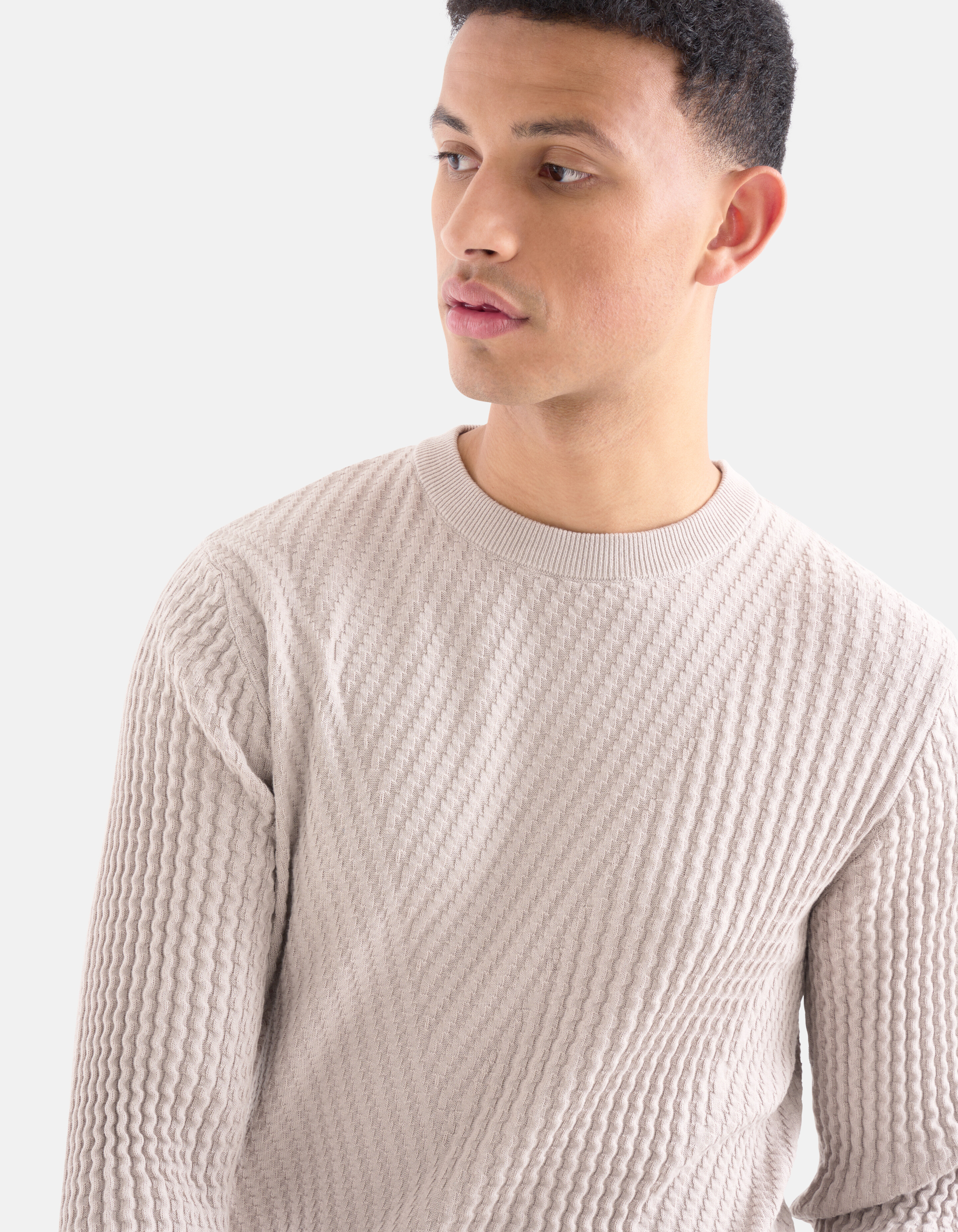Gestreifter Pullover Hellgrau SHOEBY MEN
