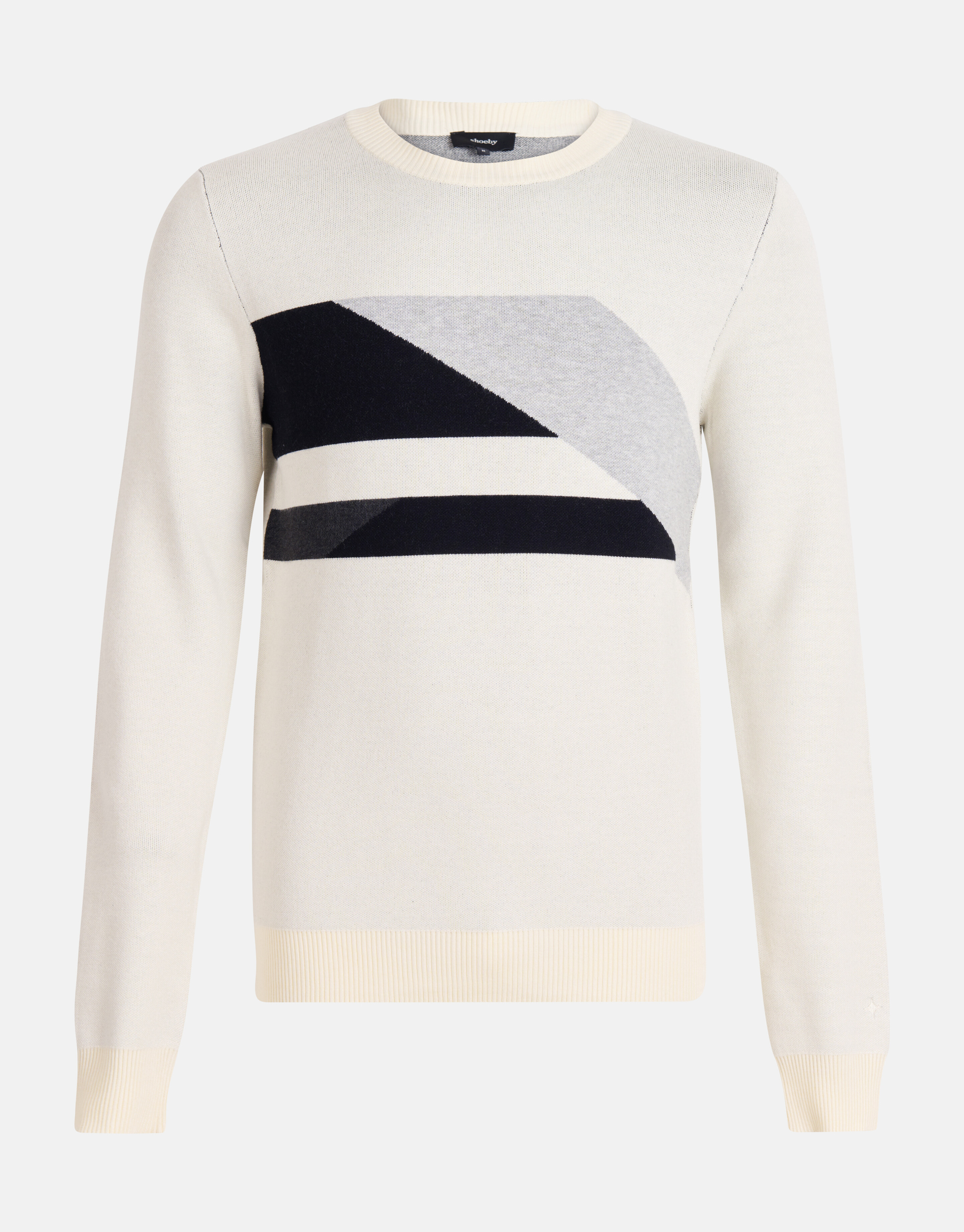 Grafik-Jacquard-Pullover Off White SHOEBY MEN
