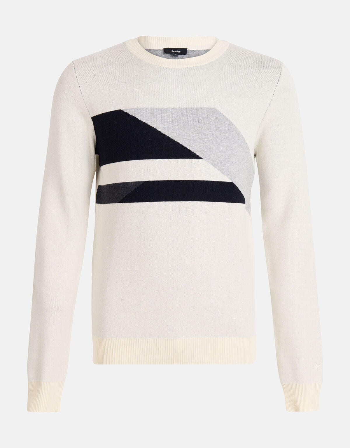 Grafik-Jacquard-Pullover Off White SHOEBY MEN