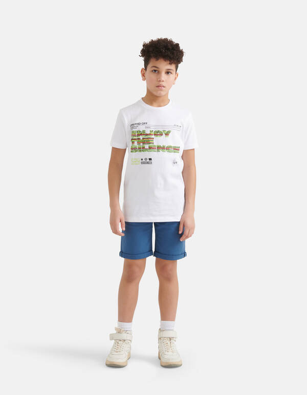 Lässige Twill-Shorts Blau SHOEBY BOYS